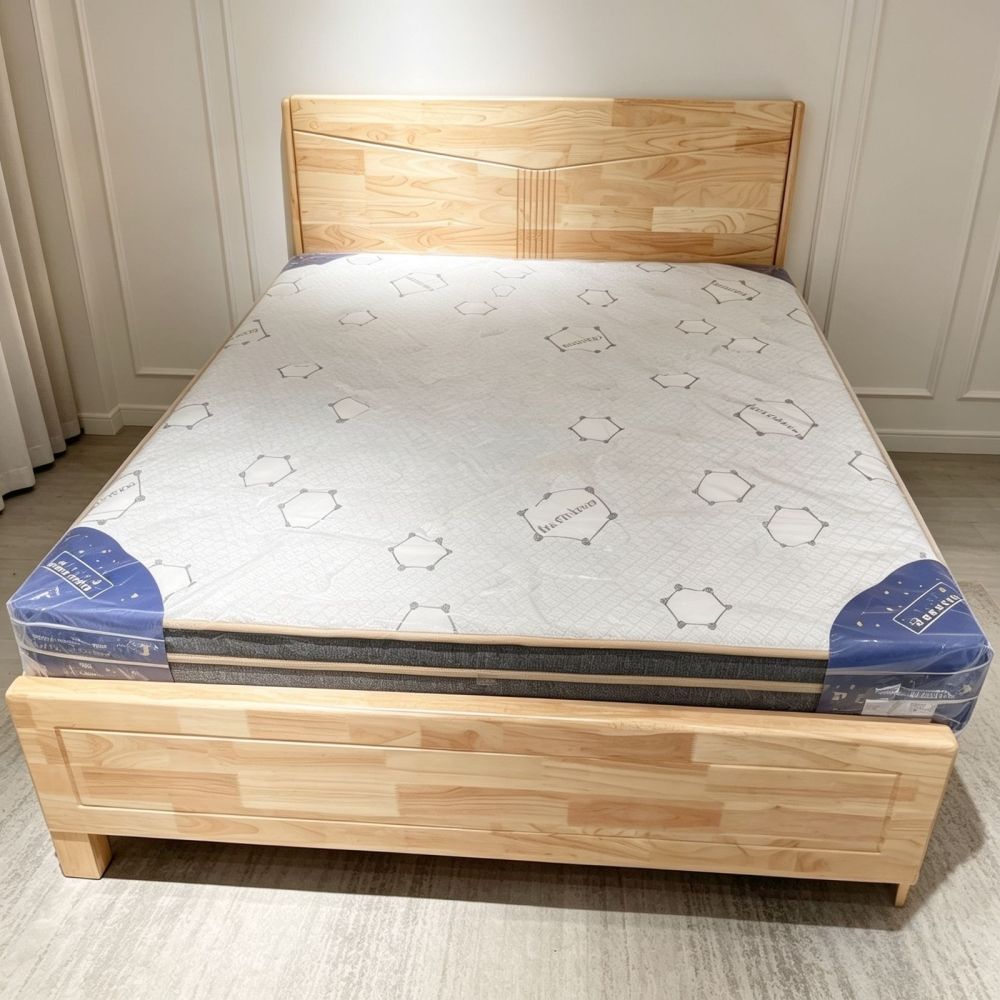 QUEEN SIZE 实木双人床架（不包括床褥）